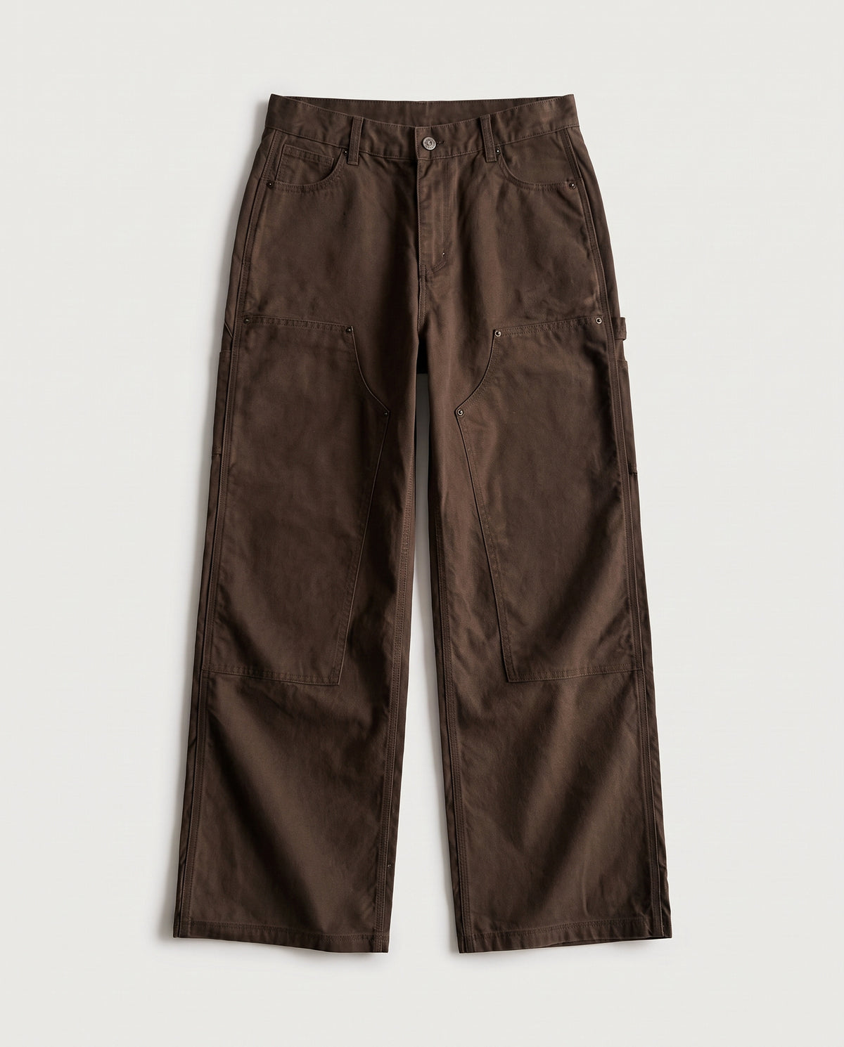 Double Knee Work Trousers Mocha flat lay, front