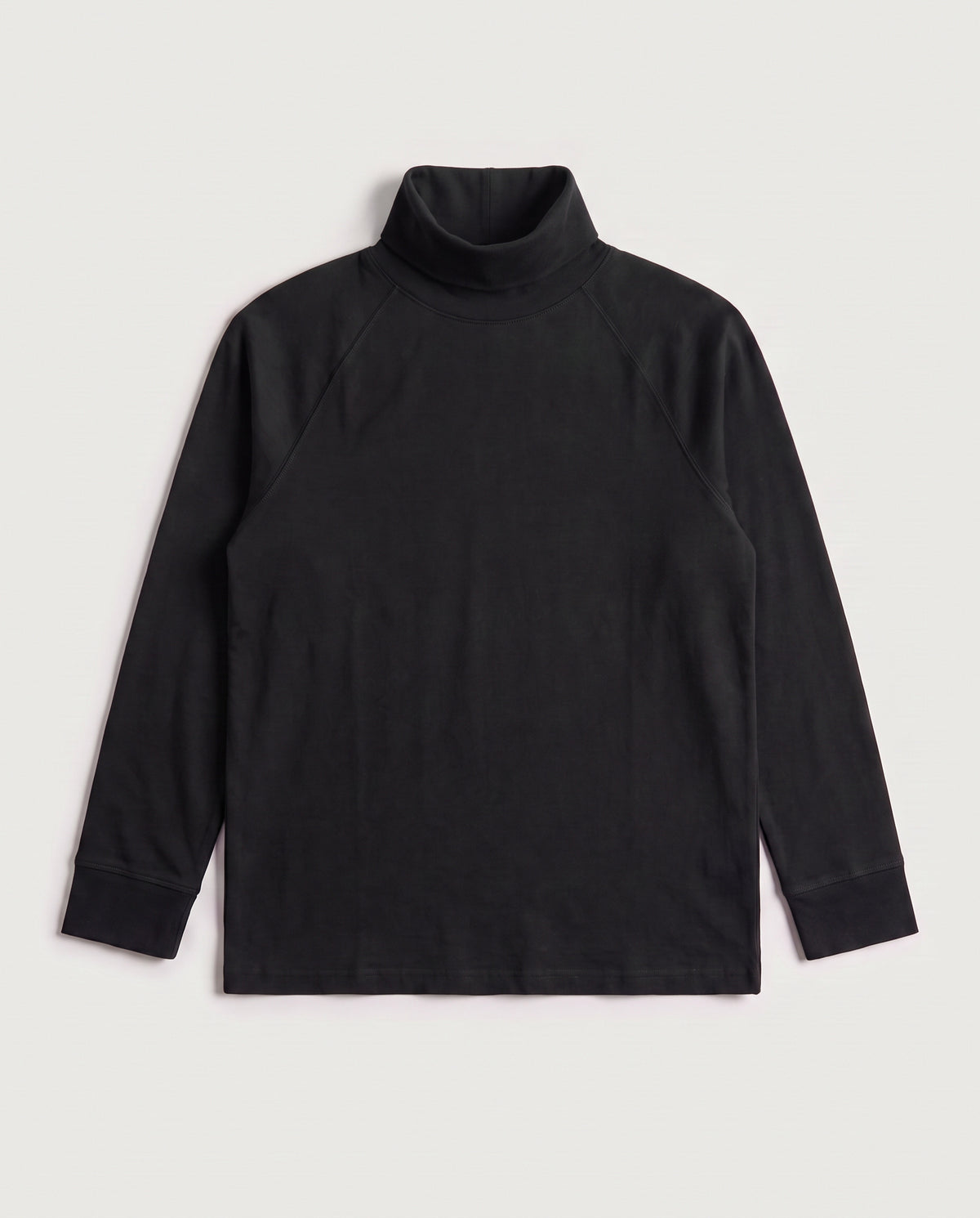 Fleece Base Layer Black High Neck flat lay, front