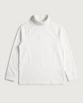 Fleece Base Layer White High Neck flat lay, front