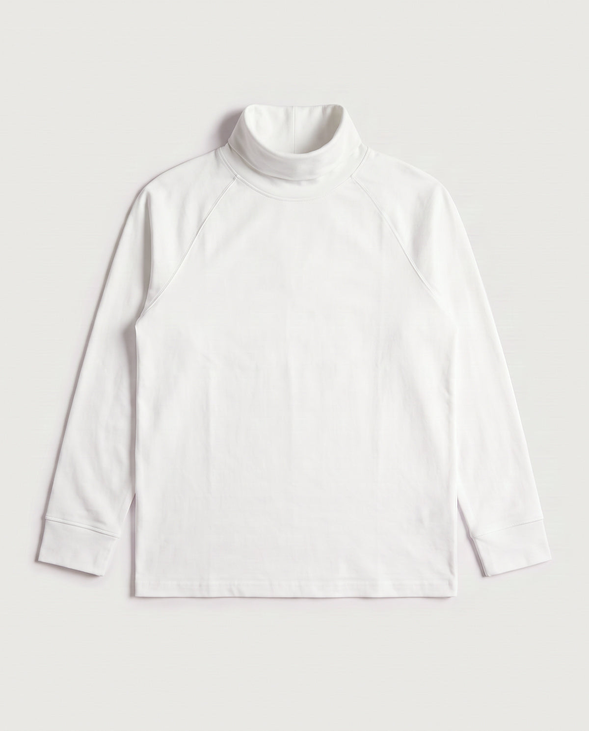 Fleece Base Layer White High Neck flat lay, front