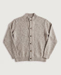 Mock Neck Cardigan Oat flat lay, front