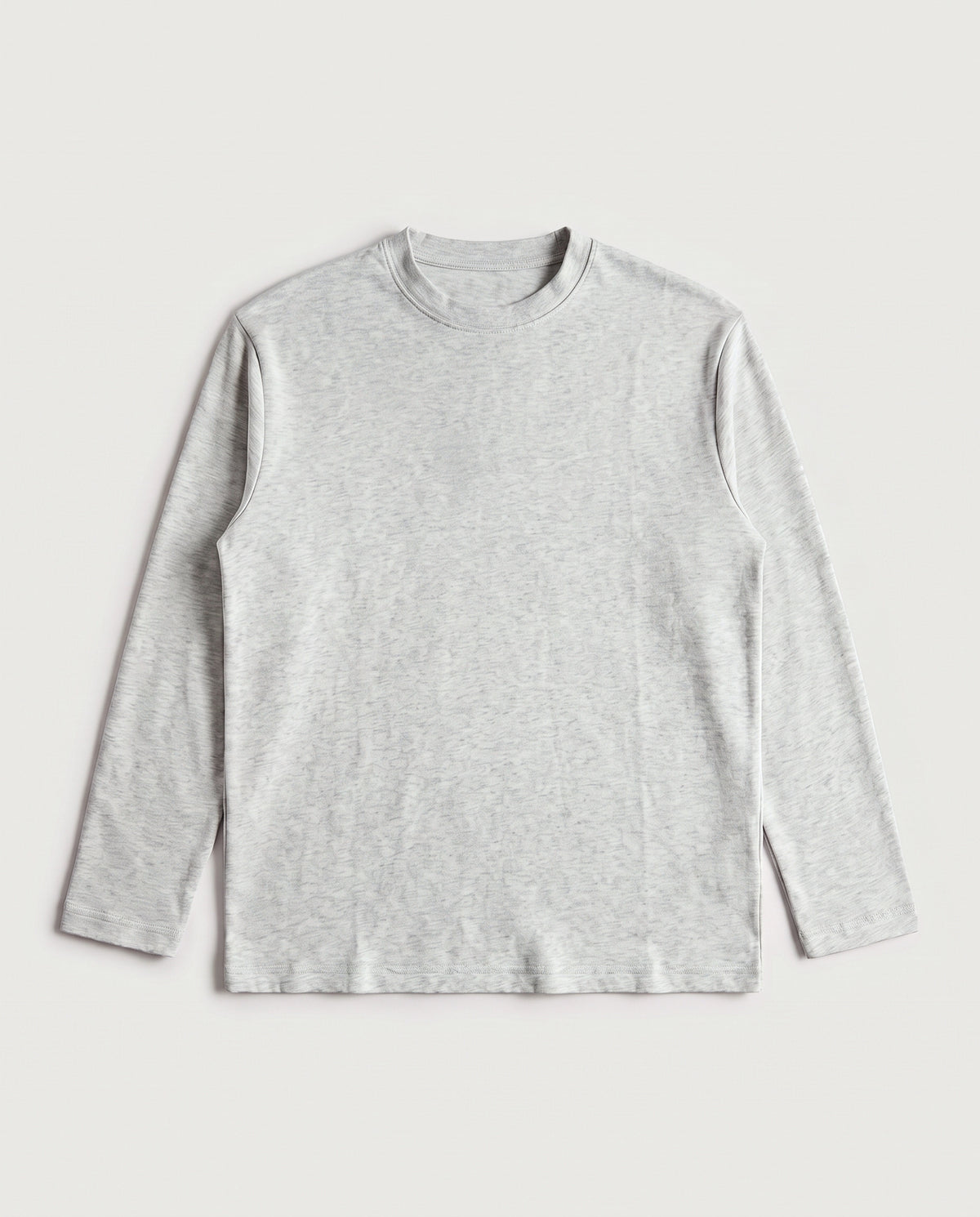 Long Sleeve Tee Light Grey Marl flat lay, front