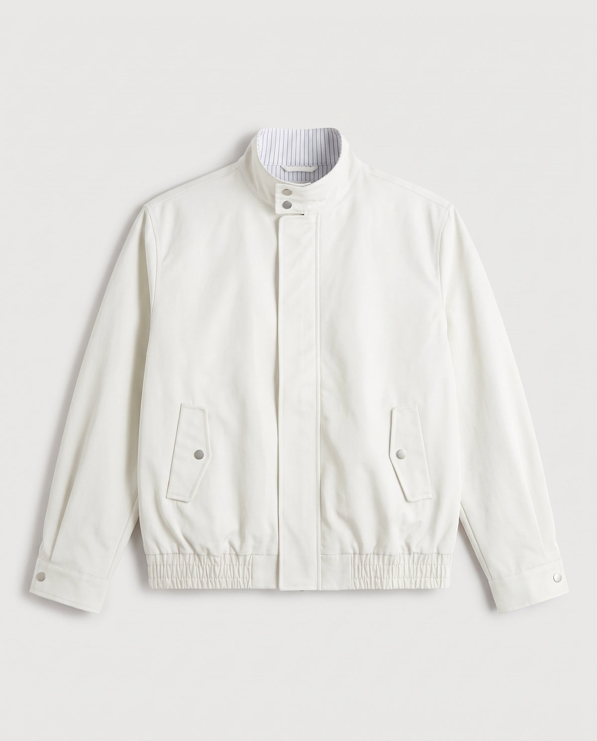 Reversible Harrington Jacket White flat lay, front
