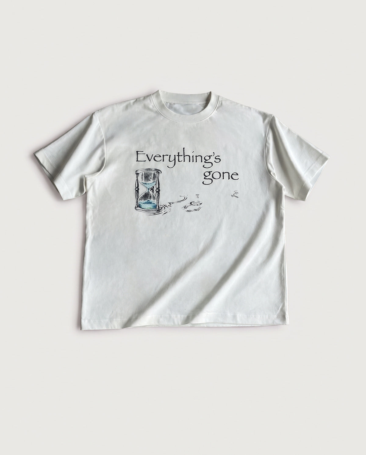 Hourglass Graphic Tee White flat lay, front
