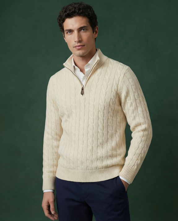 Nocturne Cable Quarter Zip Classic