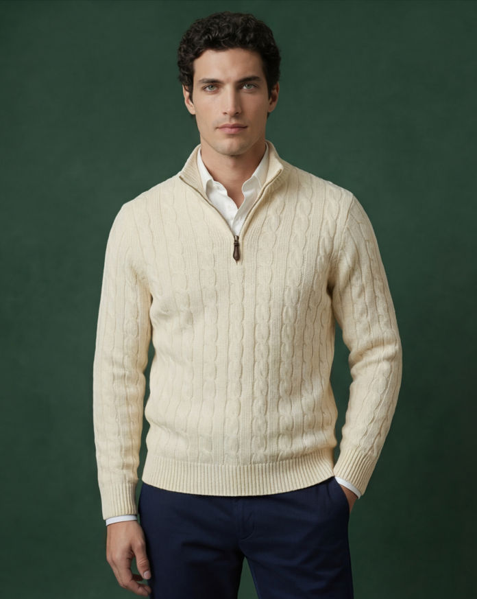Nocturne Cable Quarter Zip Classic