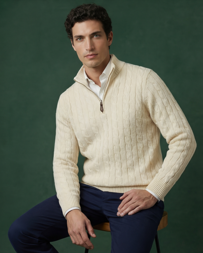 Nocturne Cable Quarter Zip Classic