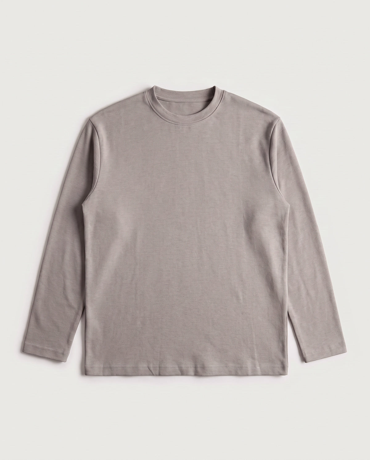 Long Sleeve Tee Warm Grey flat lay, front
