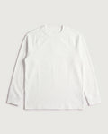 Fleece Base Layer White Crew Neck flat lay, front