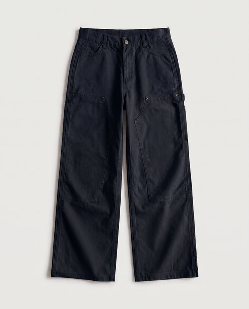 Double Knee Work Trousers Petrol Blue flat lay, front