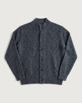 Mock Neck Cardigan Grey Fleck flat lay, front
