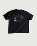 Hourglass Graphic Tee Black flat lay, front