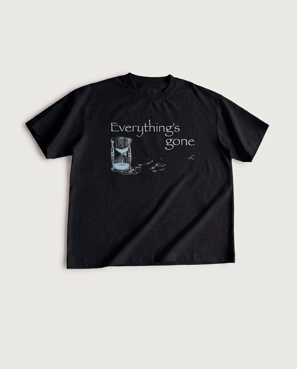 Hourglass Graphic Tee Black flat lay, front