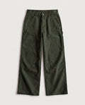 Double Knee Work Trousers Moss Green flat lay, front