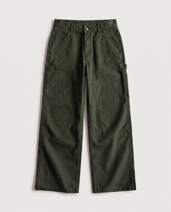 Double Knee Work Trousers Moss Green