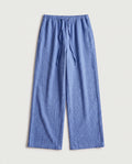 Check Drawstring Trousers Blue Check flat lay, front