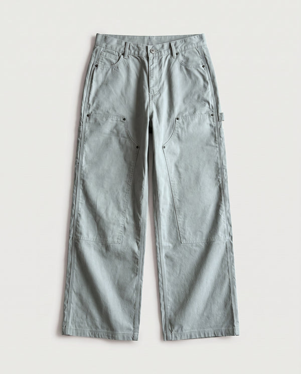 Double Knee Work Trousers Sage Grey